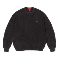 Supreme SS26 Washed Small Box Waffle Sweater 'Black' SUP-SS26-136-BLK