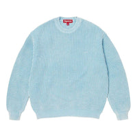 Supreme SS26 Washed Small Box Waffle Sweater 'Light Blue' SUP-SS26-136-LHTBLU