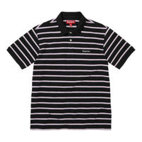 Supreme SS26 Washed Stripe Polo 'Black' SUP-SS26-058-BLK