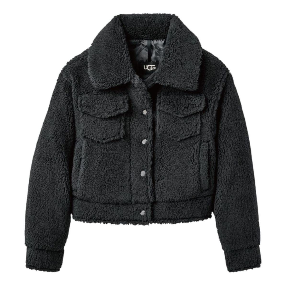 (WMNS) UGG Frankie Short Trucker Jacket 'Dark Grey' 1171459-INK