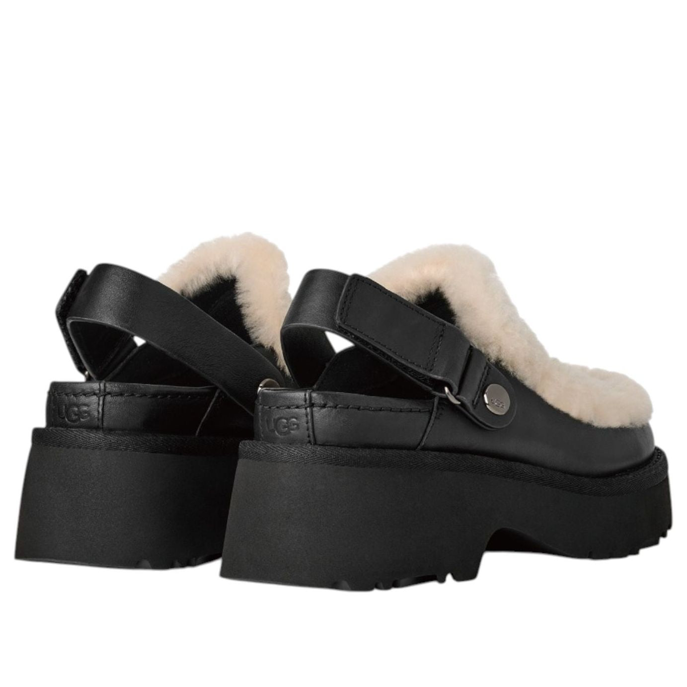 (WMNS) UGG Esmee Leather Clog Mules 'Black' 1171507-BLK