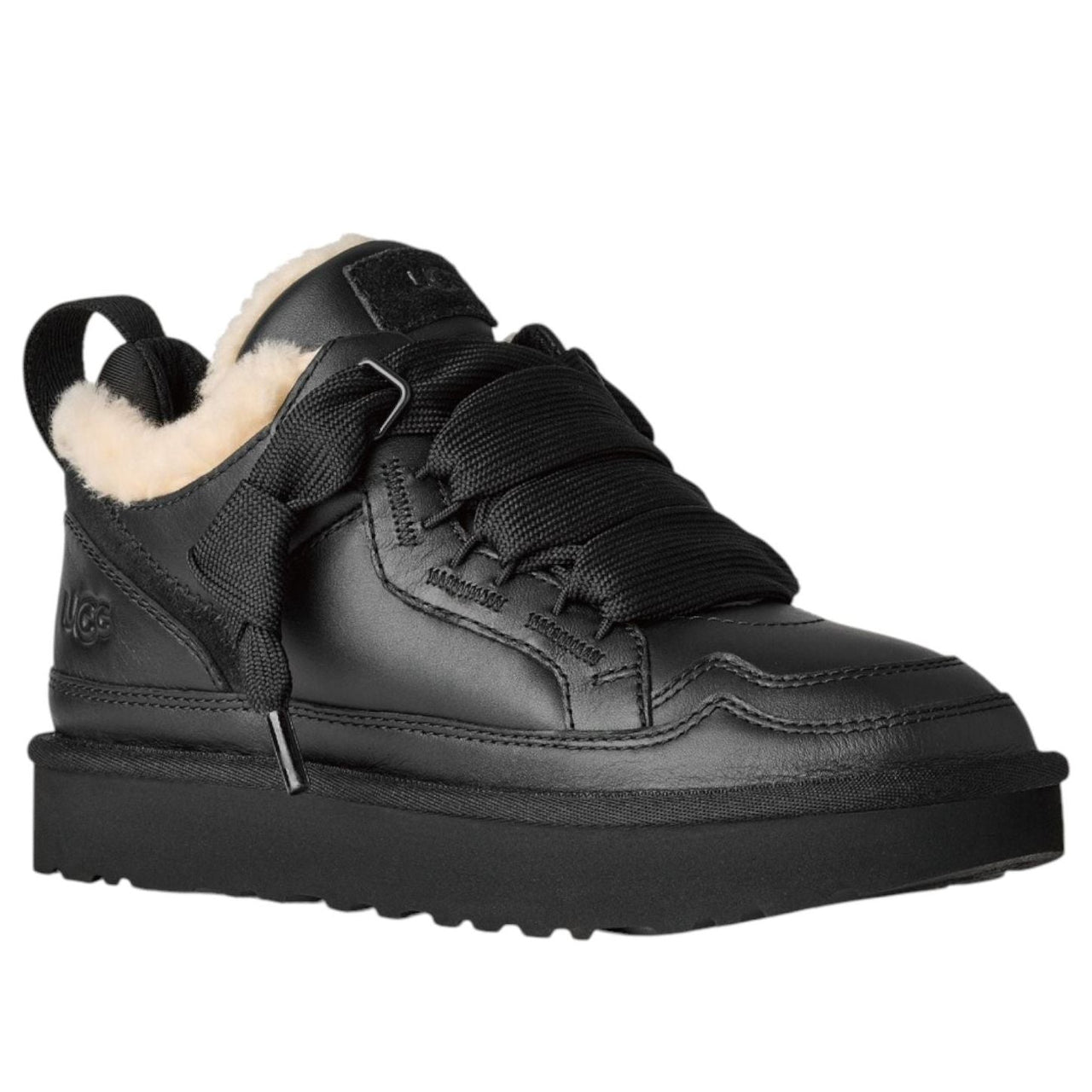 (WMNS) UGG Lowmel Leather 'Black' 1171537-BLK