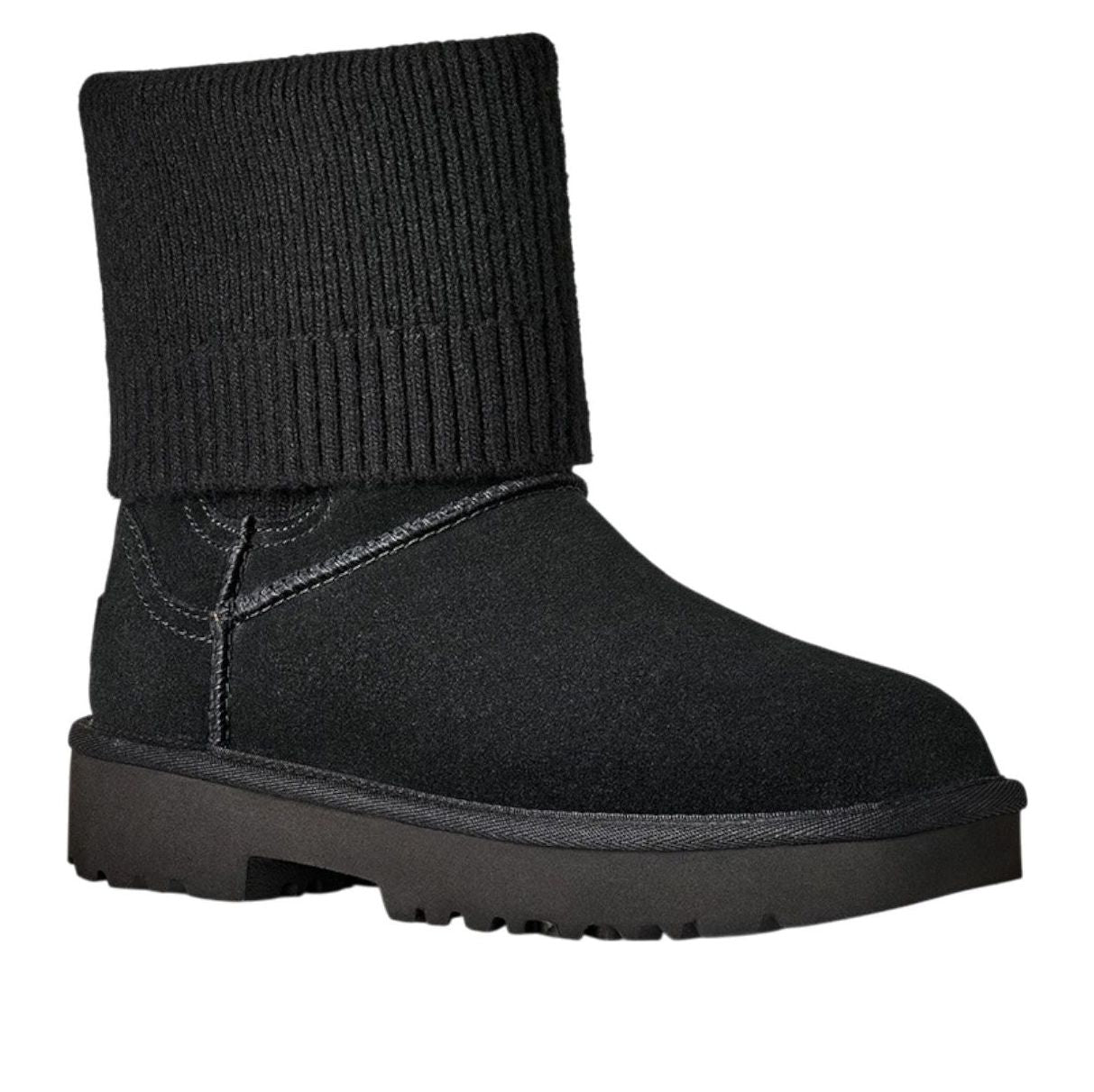 (WMNS) UGG Marais Knit Chelsea Snow Boots 'Black' 1171573-BLK