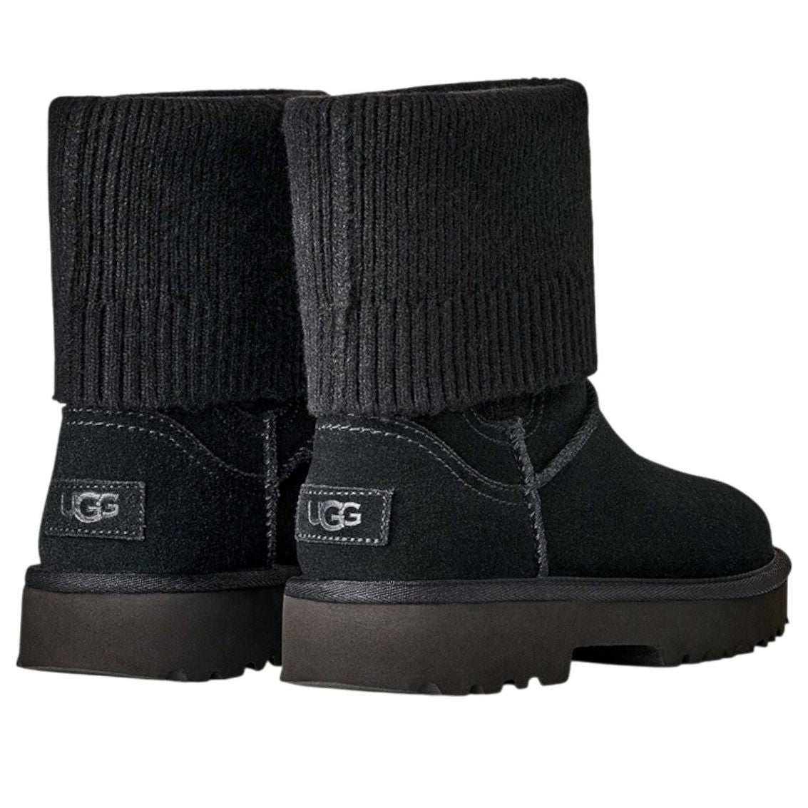 (WMNS) UGG Marais Knit Chelsea Snow Boots 'Black' 1171573-BLK