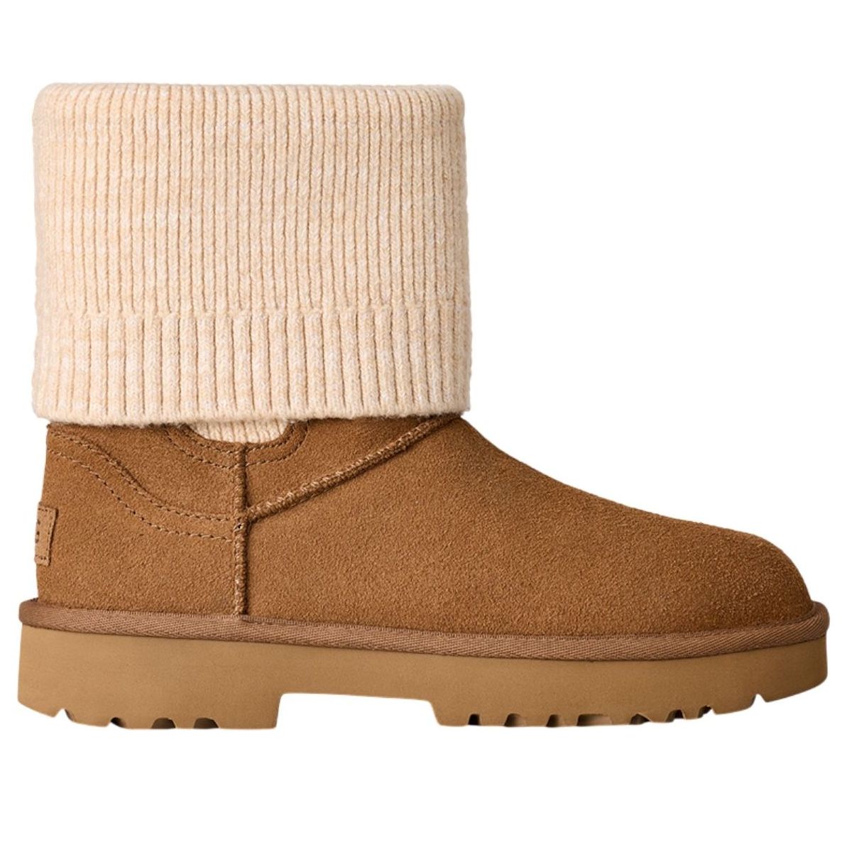 (WMNS) UGG Marais Knit Chelsea Snow Boots 'Chestnut' 1171573-CHE
