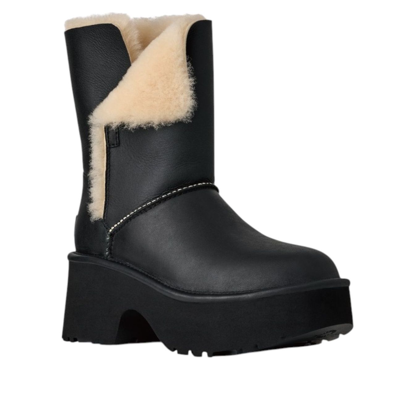 (WMNS) UGG Esmee Leather Boot-Snow 'Black' 1172590-BLK