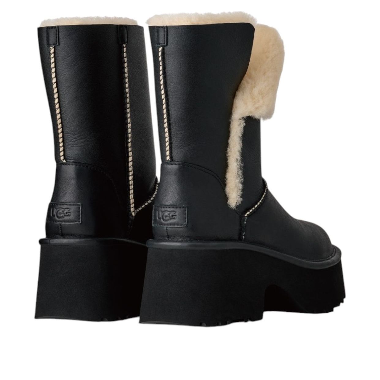 (WMNS) UGG Esmee Leather Boot-Snow 'Black' 1172590-BLK