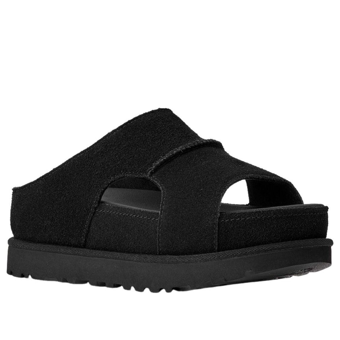 (WMNS) UGG Goldenstar Hi Cutout Slide Platform 'Black' 1175132-BLK