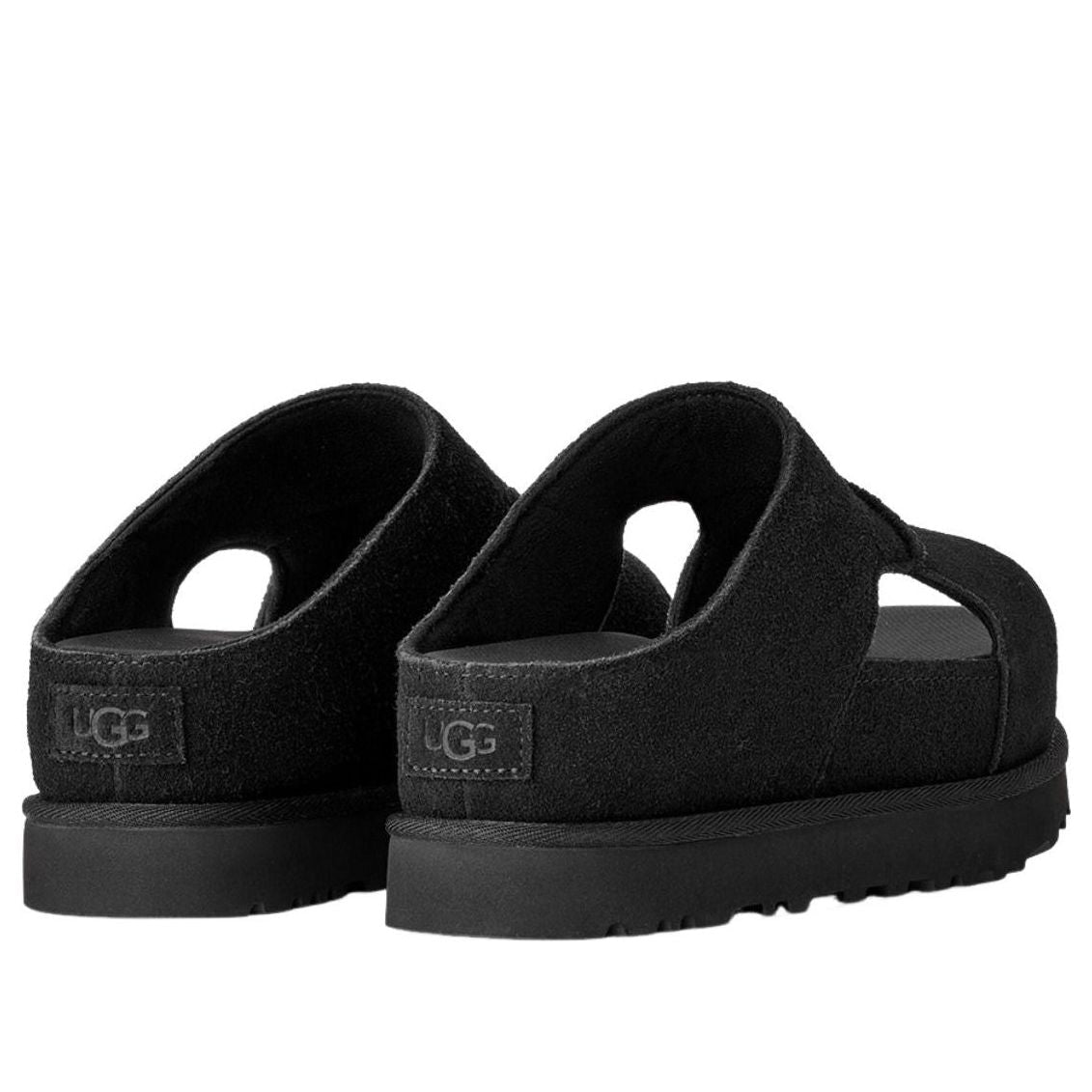 (WMNS) UGG Goldenstar Hi Cutout Slide Platform 'Black' 1175132-BLK