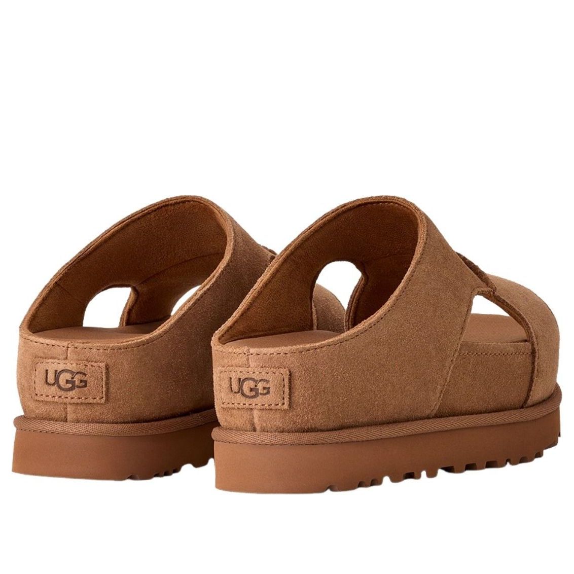 (WMNS) UGG Goldenstar Hi Cutout Slide Platform 'Chestnut' 1175132-CHE