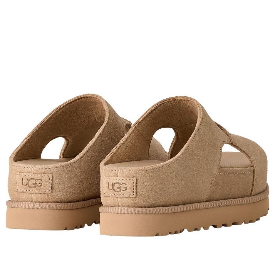 (WMNS) UGG Goldenstar Hi Cutout Slide Platform 'Sand' 1175132-SAN