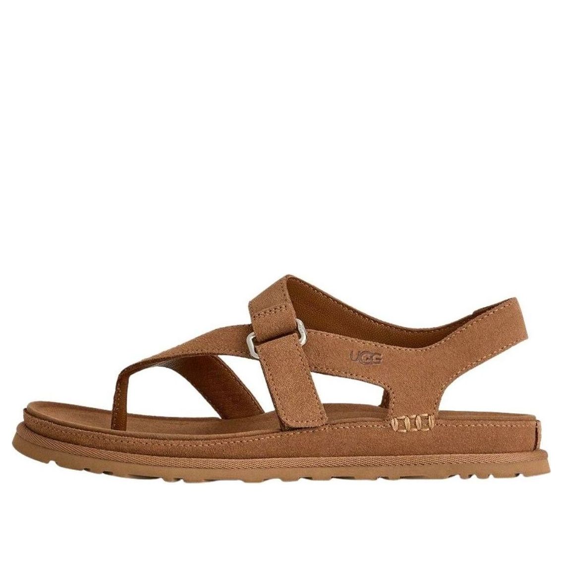(WMNS) UGG GoldenGaze Toe Post Sandals 'Chestnut' 1175134-CHE