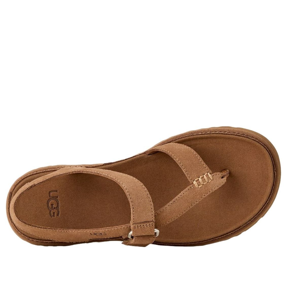 (WMNS) UGG GoldenGaze Toe Post Sandals 'Chestnut' 1175134-CHE