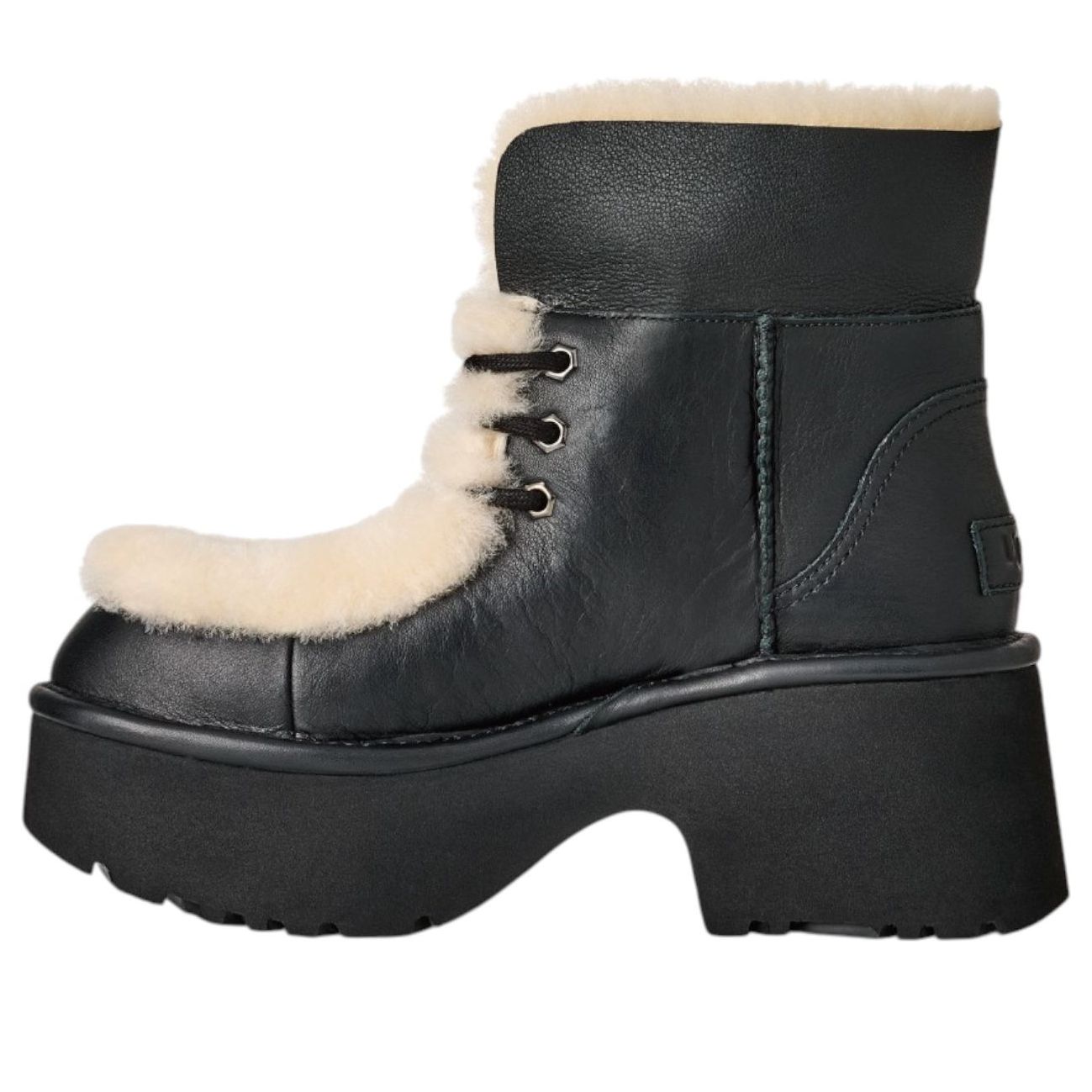 (WMNS) UGG Esmee Leather Lace-up Boots 'Black' 1176110-BLK