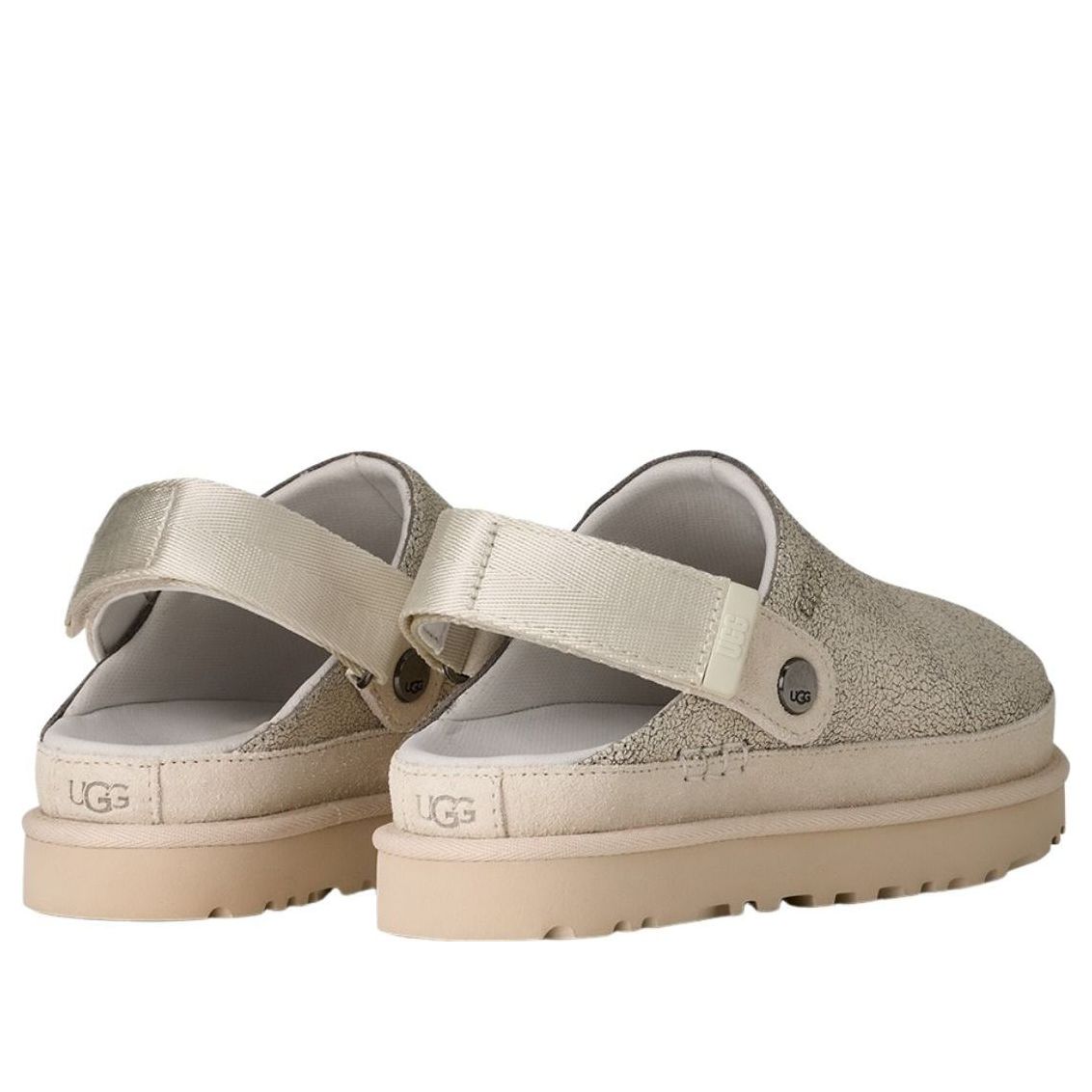 (WMNS) UGG Goldenstar Villa Clog Mules 'Crackle White' 1177853-CRCK
