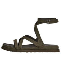 (WMNS) UGG GoldenGaze Embossed Ankle Wrap Sandals 'Dense Smoke' 1178570-DNSS
