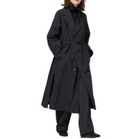 (WMNS) UNIQLO Single Breasted Long Coat 'Black' 480063-09