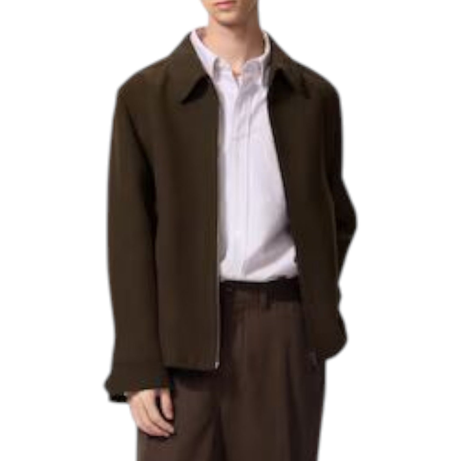 UNIQLO Single Collar Short Blouson 'Dark Brown' 478248-39