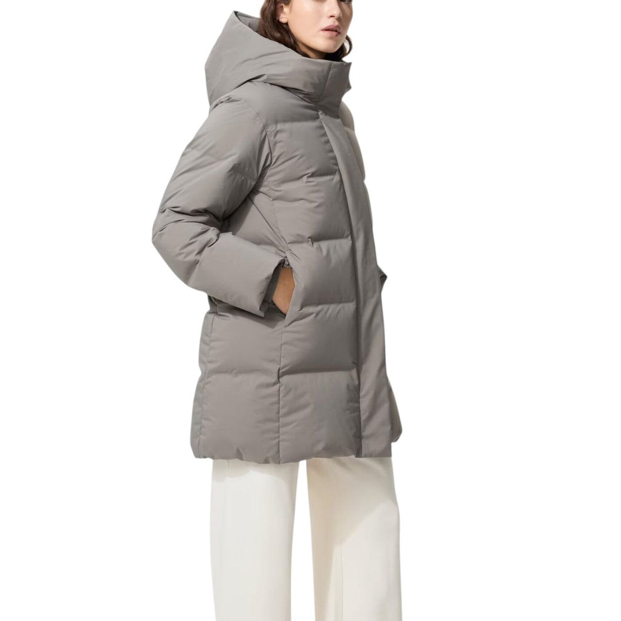 (WMNS) UNIQLO Seamless Down Short Coat 'Grey' 481137-06