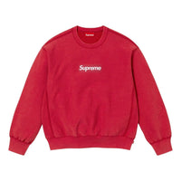 Supreme Washed Box Logo Crewneck 'Red' FW15SW6-RED