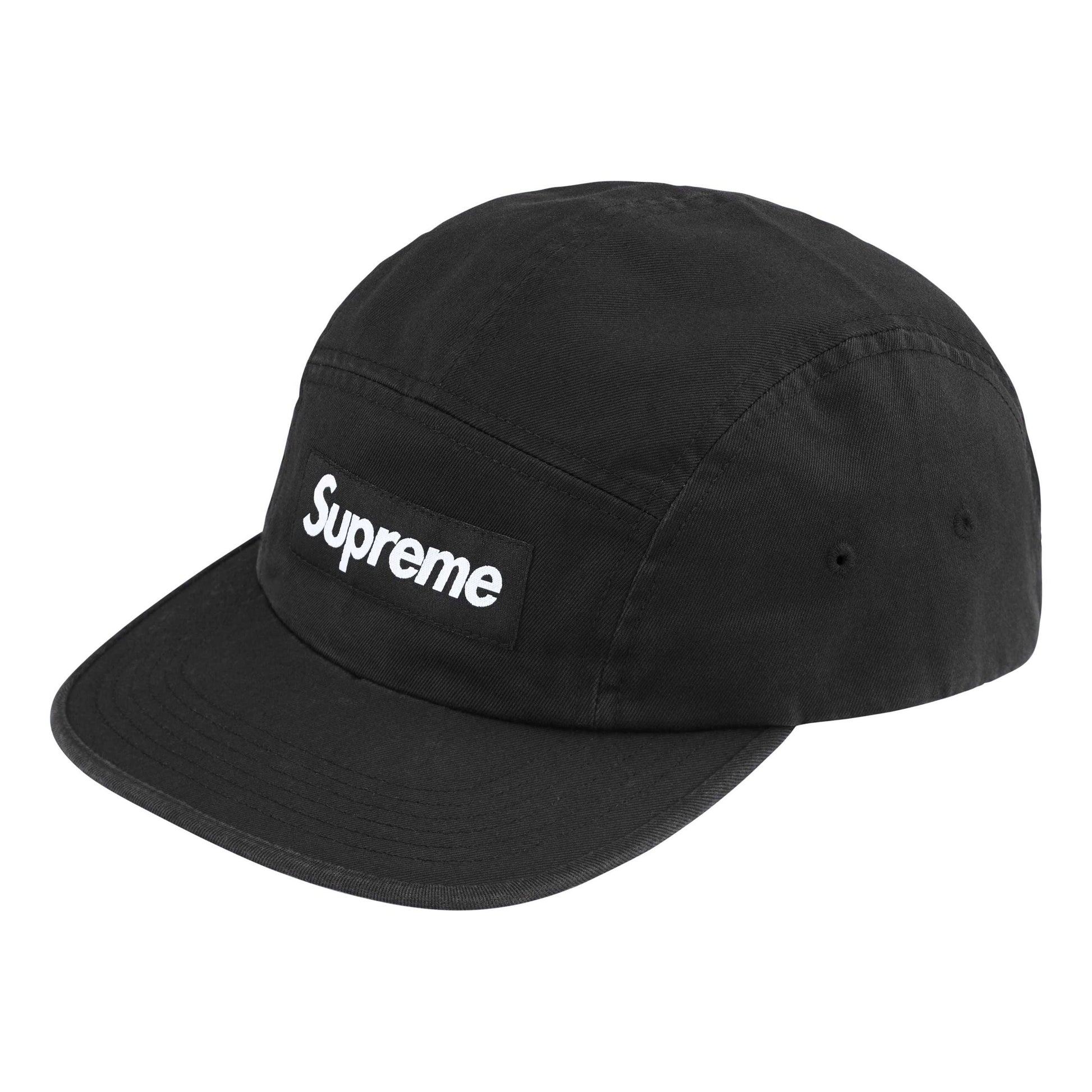 Supreme Washed Chino Twill Camp Cap FW24 'Black' SUP-FW24-2203-B