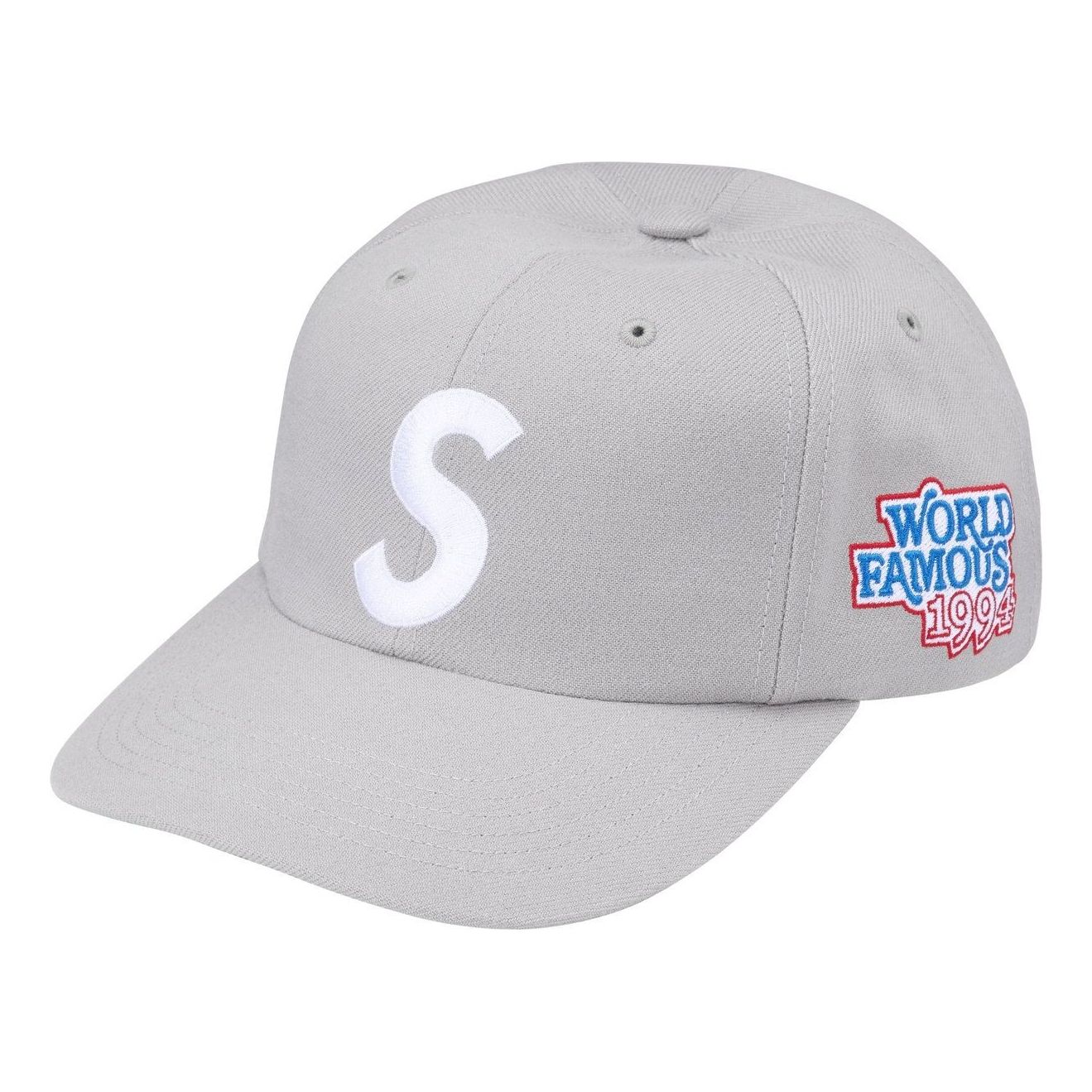 Supreme World Famous S Logo 6-Panel 'Grey' SS25H23-GREY