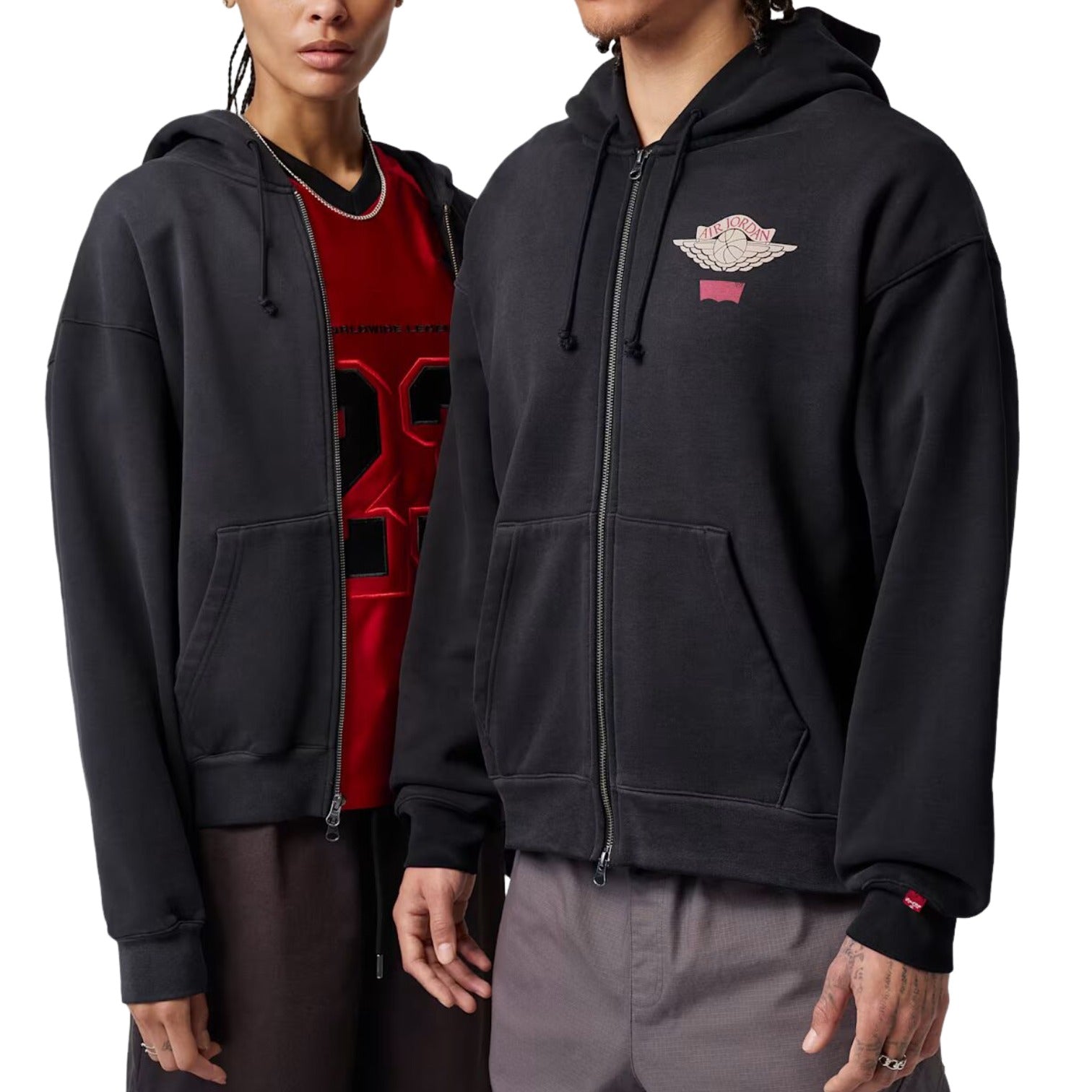 Air Jordan x Levi's Full-Zip Hoodie 'Black' IM6734-010